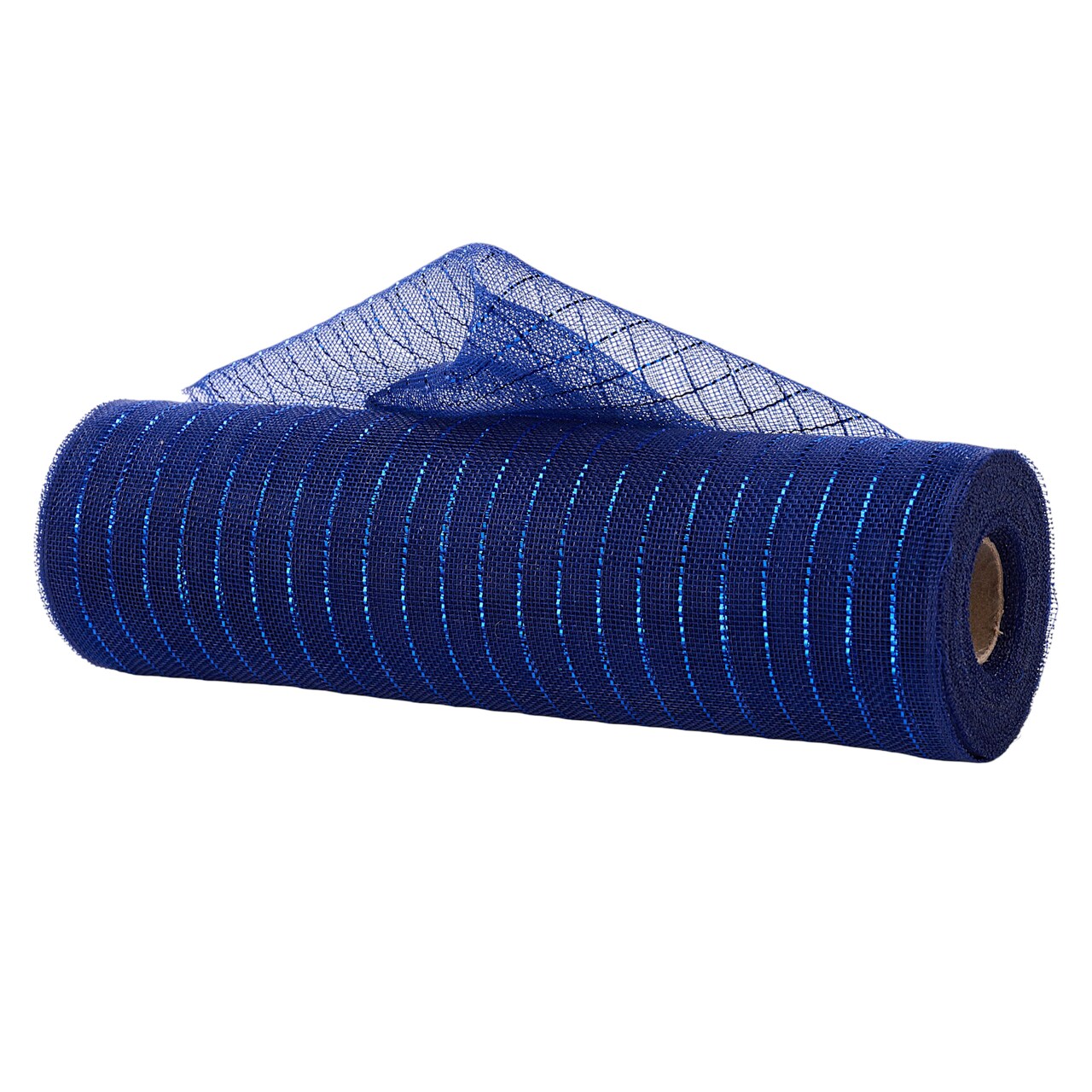 Deco Poly Mesh - 10.25" Navy Blue Fine Weave Mesh for Wreaths, Crafts, and Decorations